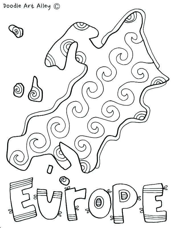 618x800 Coloring Map Of Europe