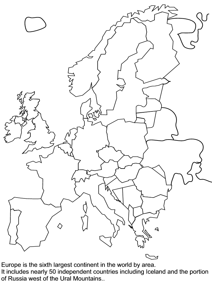 718x957 Blank Maps Of Europe To Print Map Of Europe Coloring Page