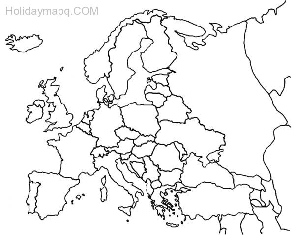 600x479 Map Of Europe Coloring Page