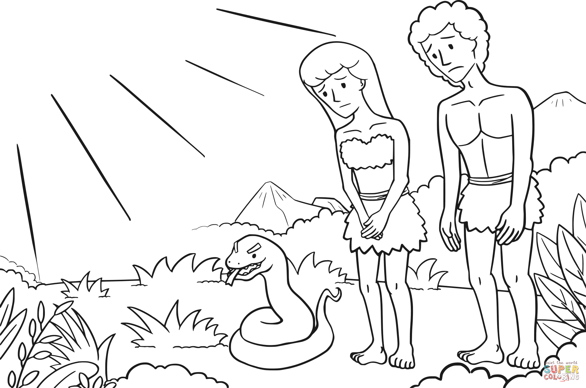 1920x1272 Fall Of Adam And Eve Coloring Page Free Printable Coloring Pages