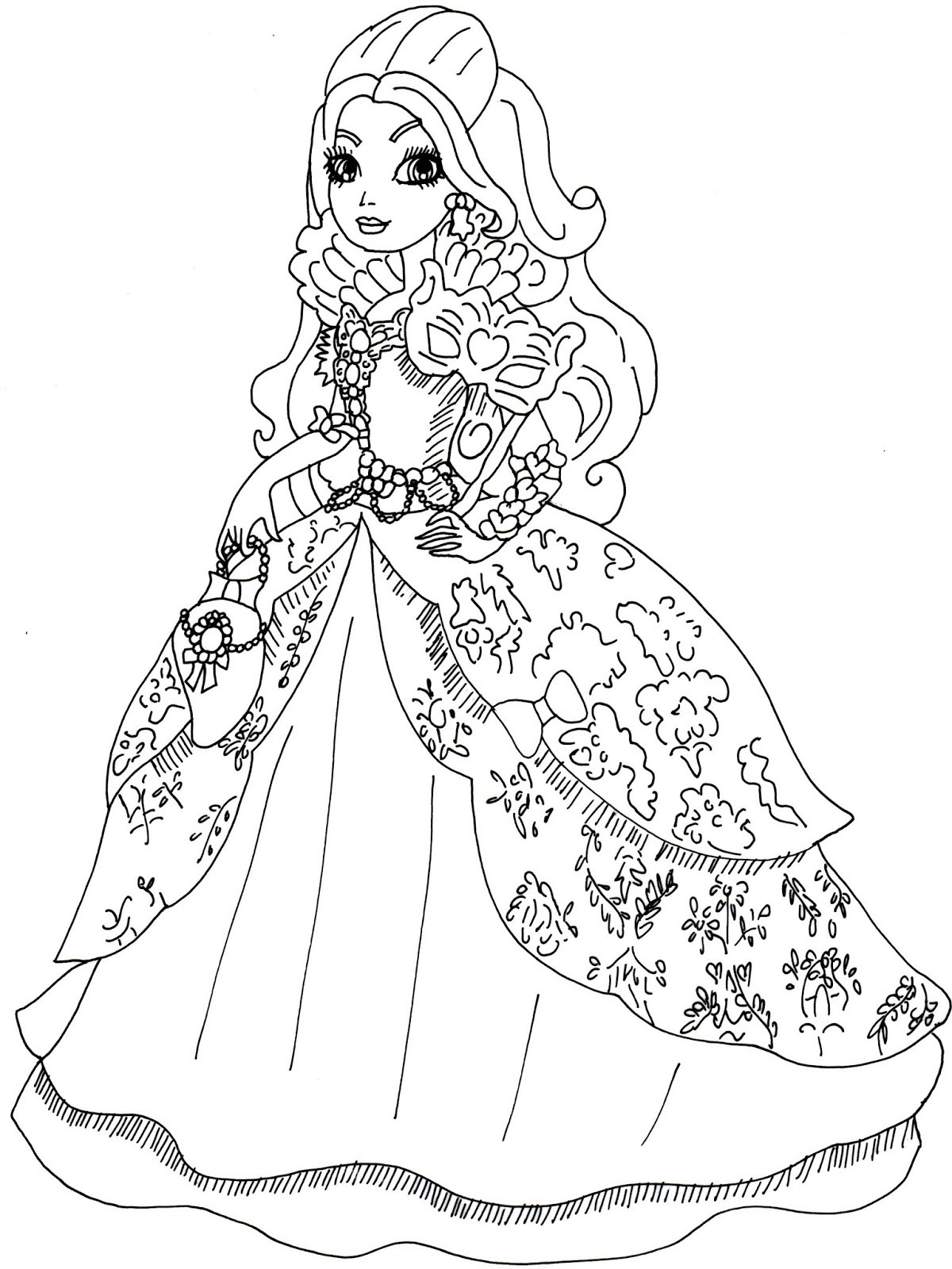 1200x1600 Ever After High Coloring Pages Apple White Bright Wagashiya