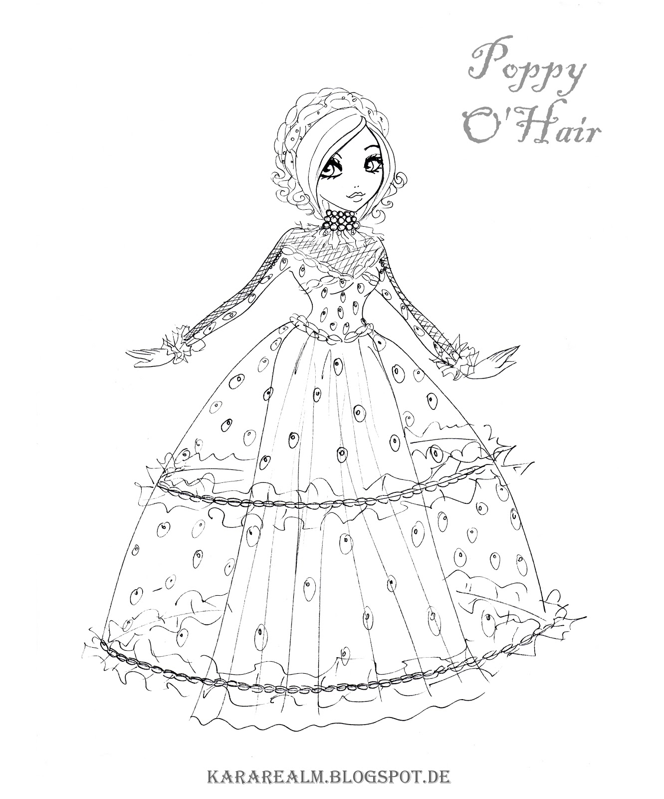 1331x1600 Ever After High Poppy O Hair Coloring Pages