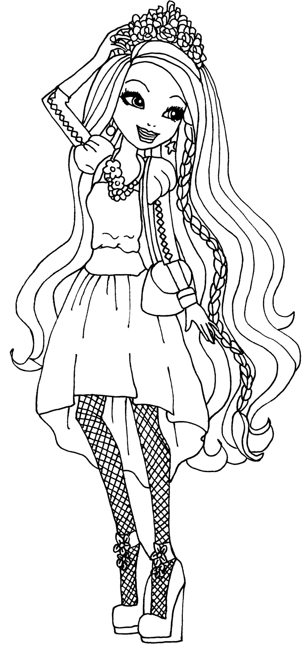 1024x2148 Ever After High Coloring Pages Holly O'Hair