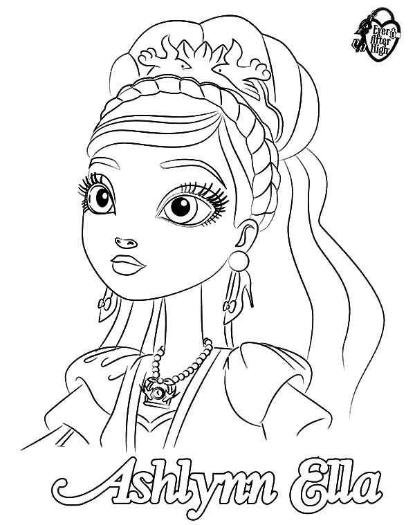 600x759 Ever After High Ashlyn Ella Coloring Pages