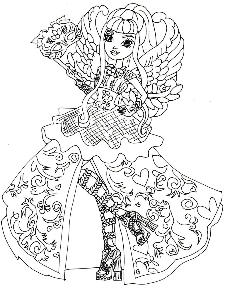 768x979 Ever After High Coloring Pages Bunny Blanc Copy To And Print