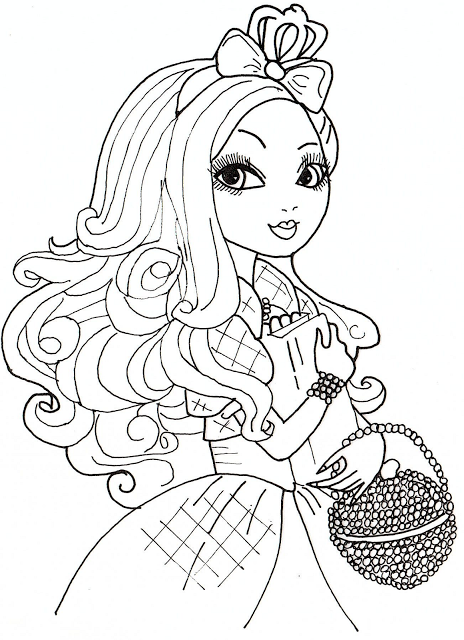 464x640 Free Printable Ever After High Coloring Pages Apple White Pages