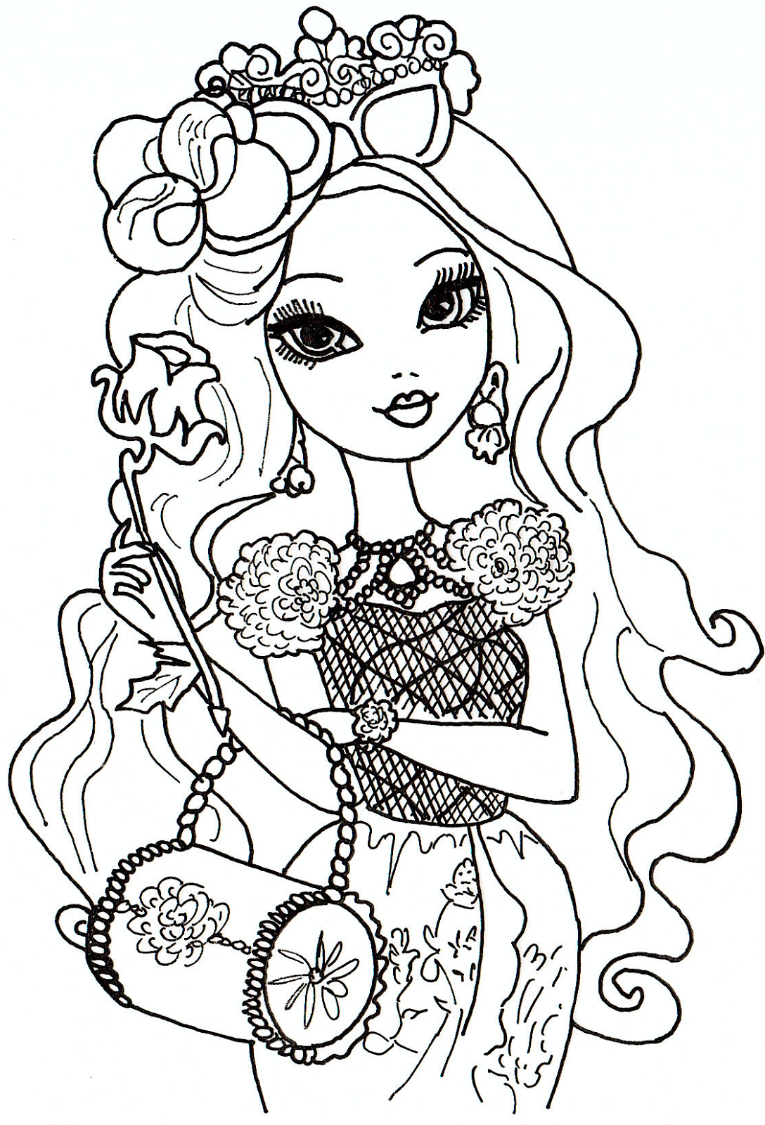 1088x1600 All About Ever After High Dolls Briar Beauty Coloring Pages