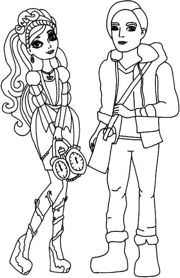 600x927 Ashlynn Ella And Hunter Huntsman Ever After High Coloring Pages