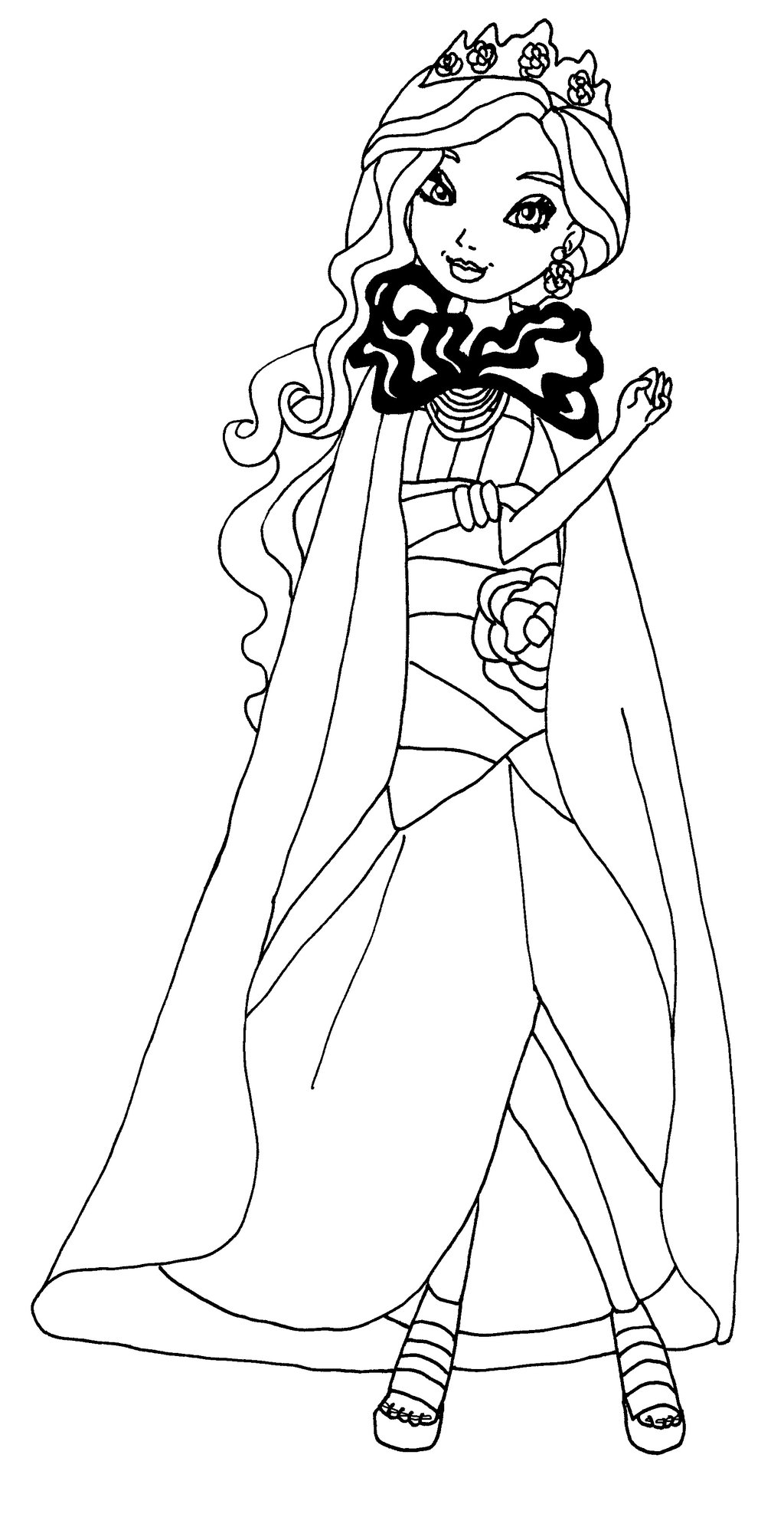 1024x1975 Ever After High Poppy O Hair Coloring Pages