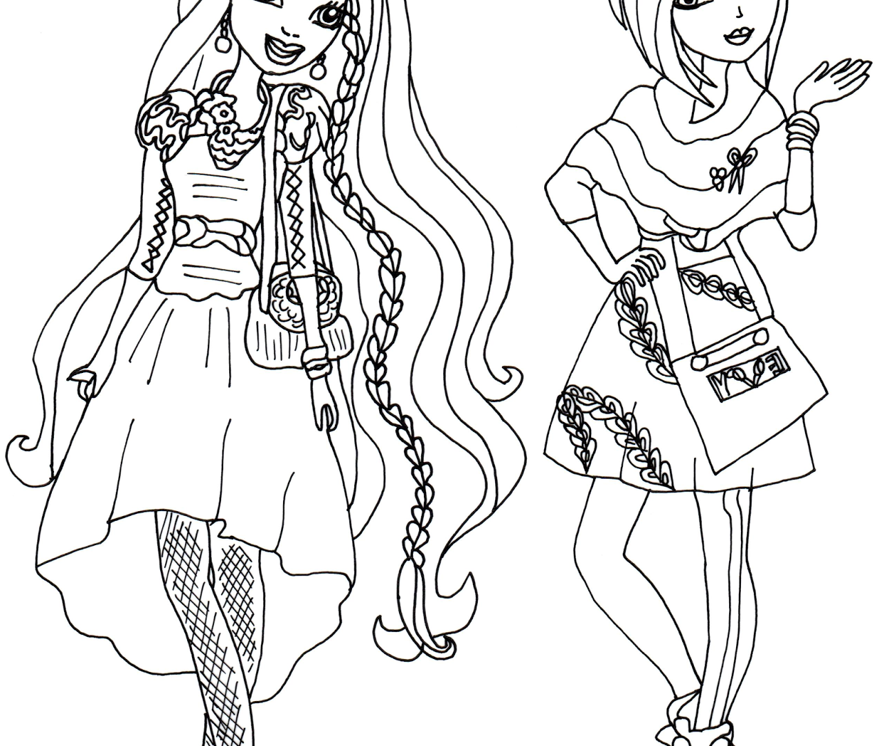 Ever After High Coloring Pages Dragon Games