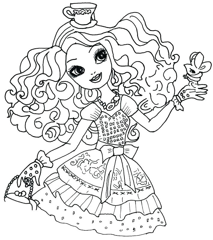 710x797 Ever After High Briar Beauty Coloring Pages Breathtaking Ever