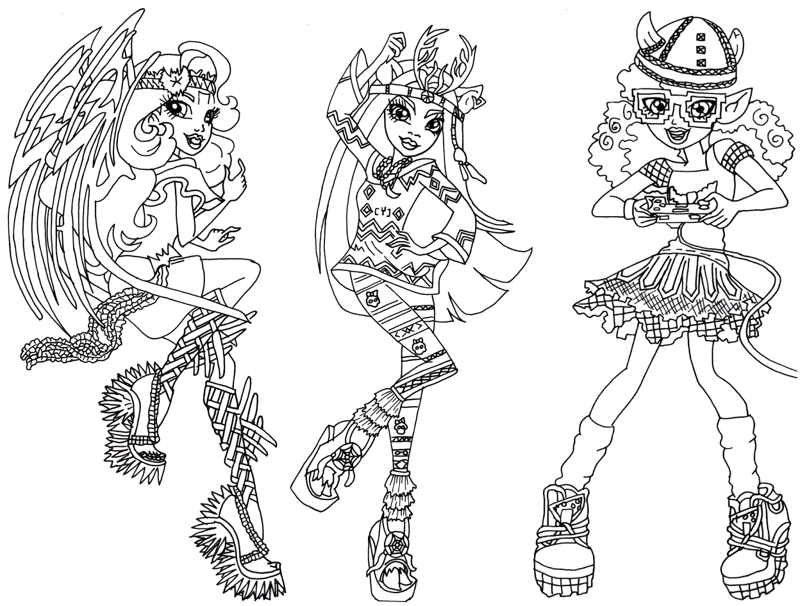 1600x1211 Kara Realm Ever After High Coloring Pages Collection