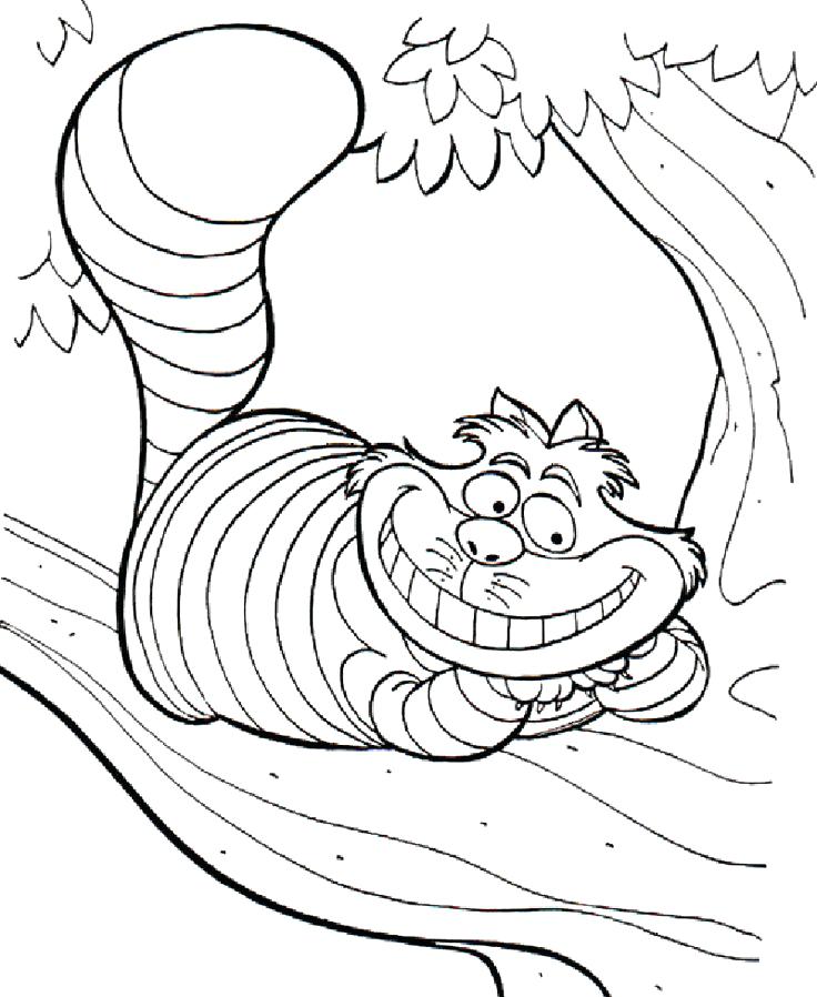 736x898 Cheshire Cat Coloring Pages Cat Coloring Pages Kitty Cheshire