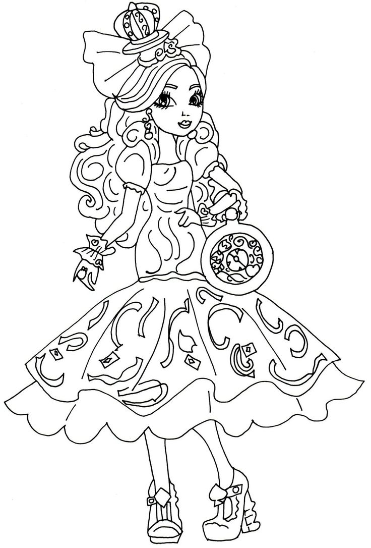 Ever After High Coloring Pages Madeline Hatter