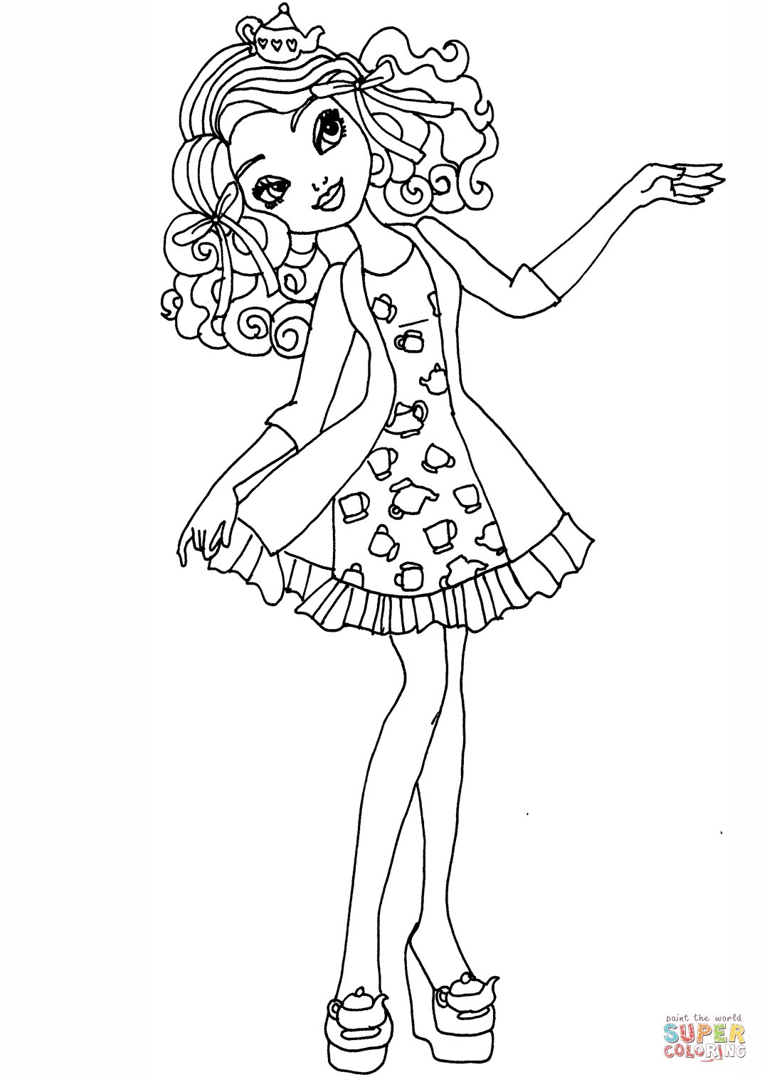 1071x1514 Ever After High Getting Fairest Madeline Coloring Page Free Lively