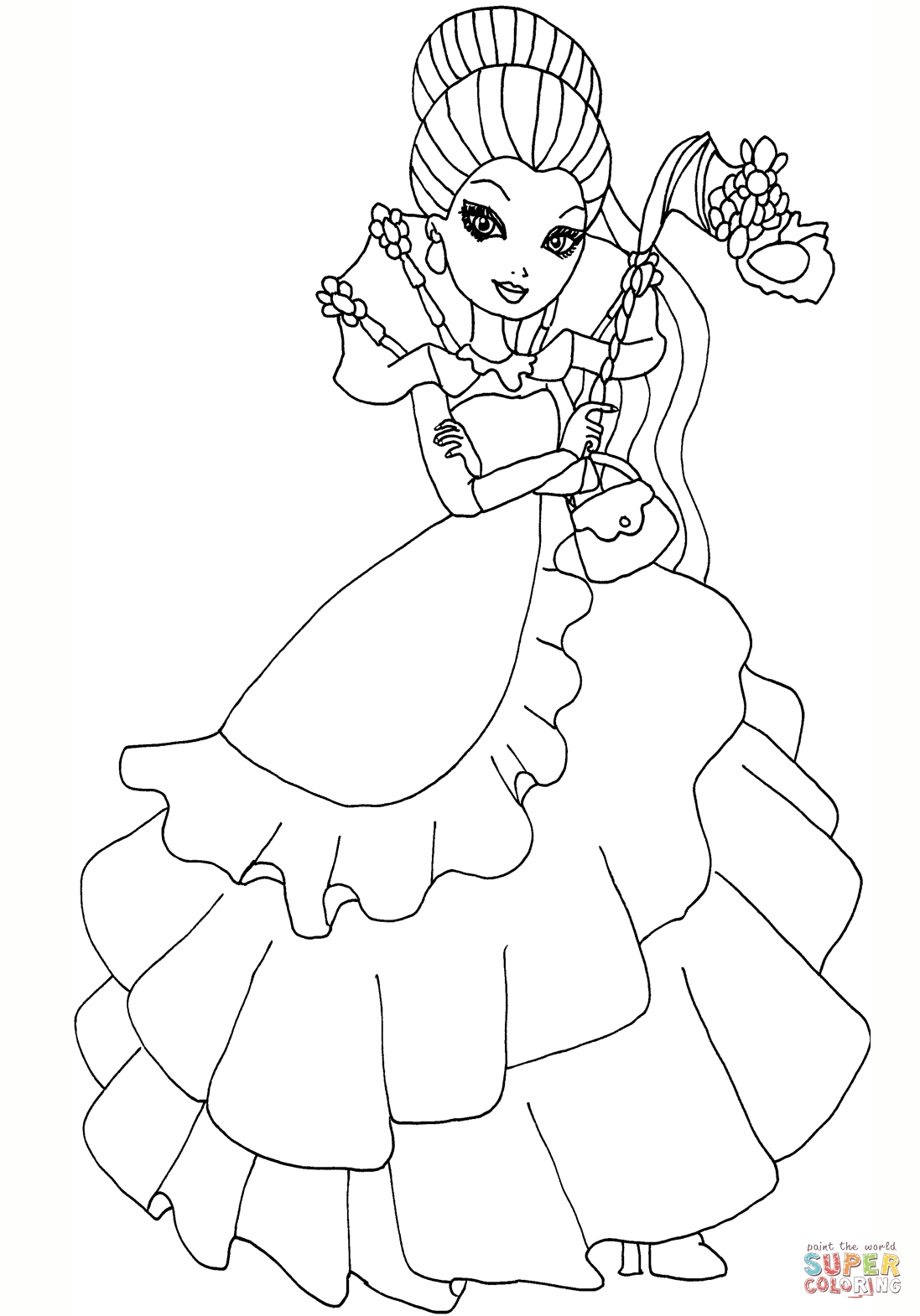 1097x1570 New Coloring Pages Raven Queen Ever After High Throne Ming Ever