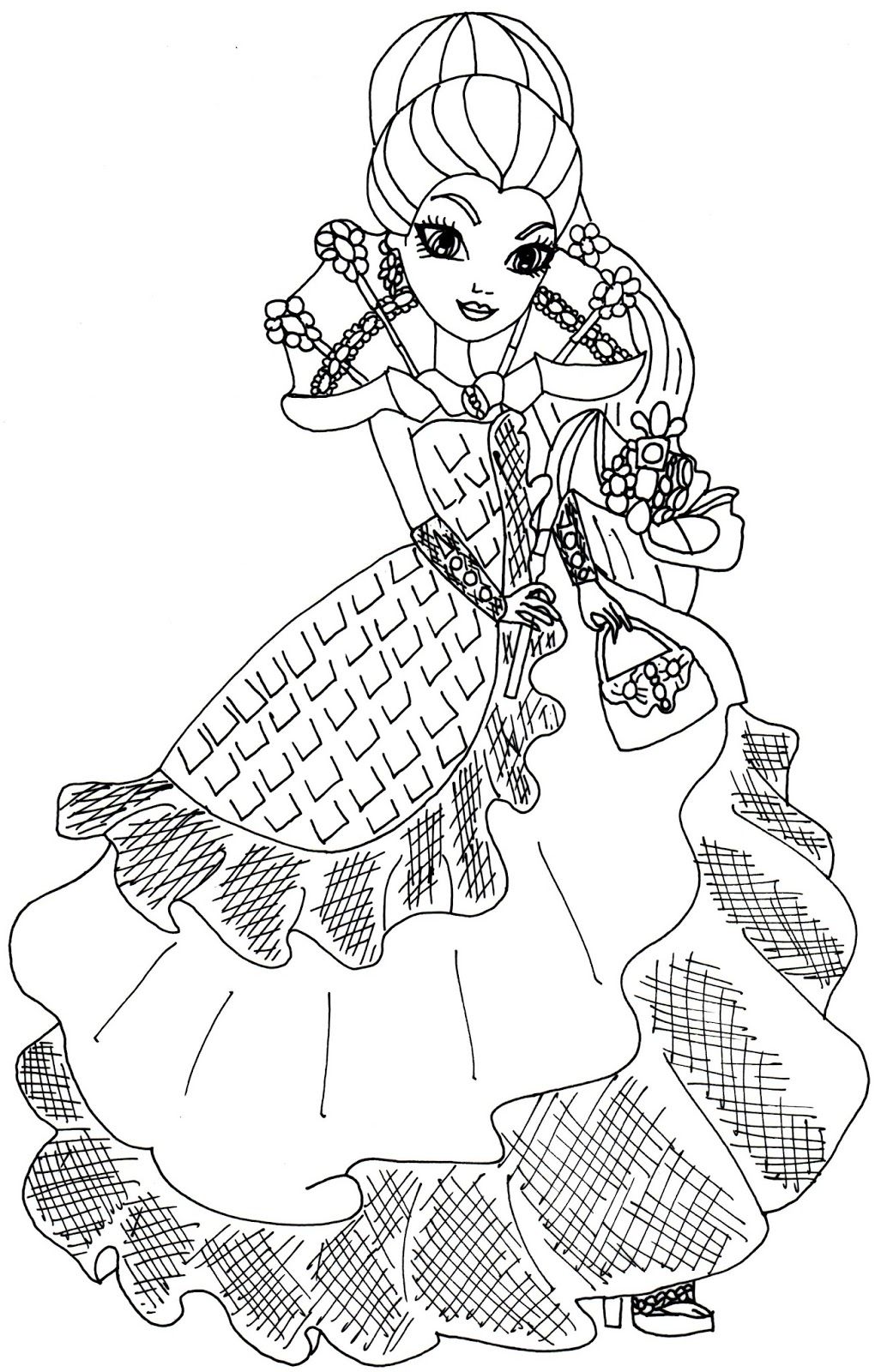 1020x1600 Awesome Printable Ever After High Coloring Pages Raven Queen
