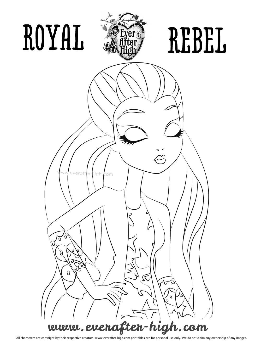 1063x1504 Raven Queen Getting Fairest Coloring Page Ever After High
