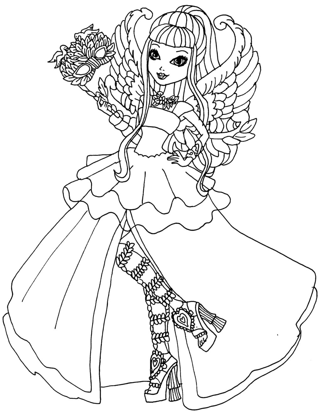 1024x1315 Ever After High Coloring Pages By Elfkena
