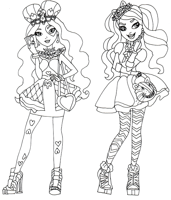 546x640 Free Printable Ever After High Coloring Pages Lizzie Hearts