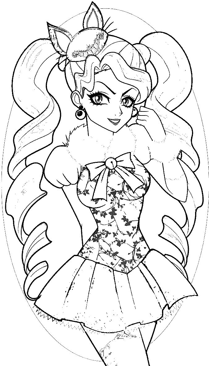 Ever After High Kitty Cheshire Coloring Pages