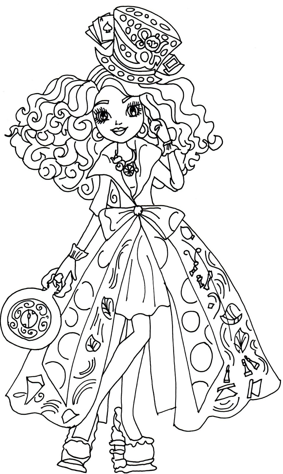 956x1600 Free Printable Ever After High Coloring Pages Madeline Hatter Way
