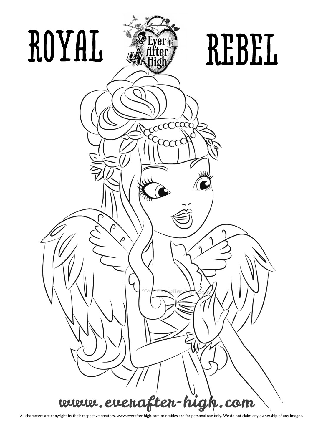 1063x1504 C.a. Cupid True Hearts Day Coloring Page Ever After High