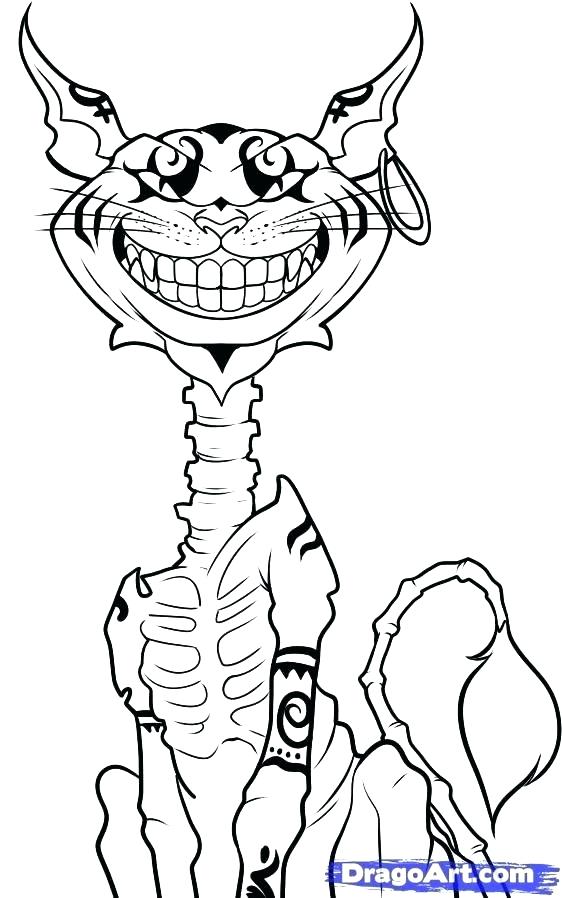 562x898 Cheshire Cat Coloring Pages Page Drawn Zombie 6 Mask Ever After
