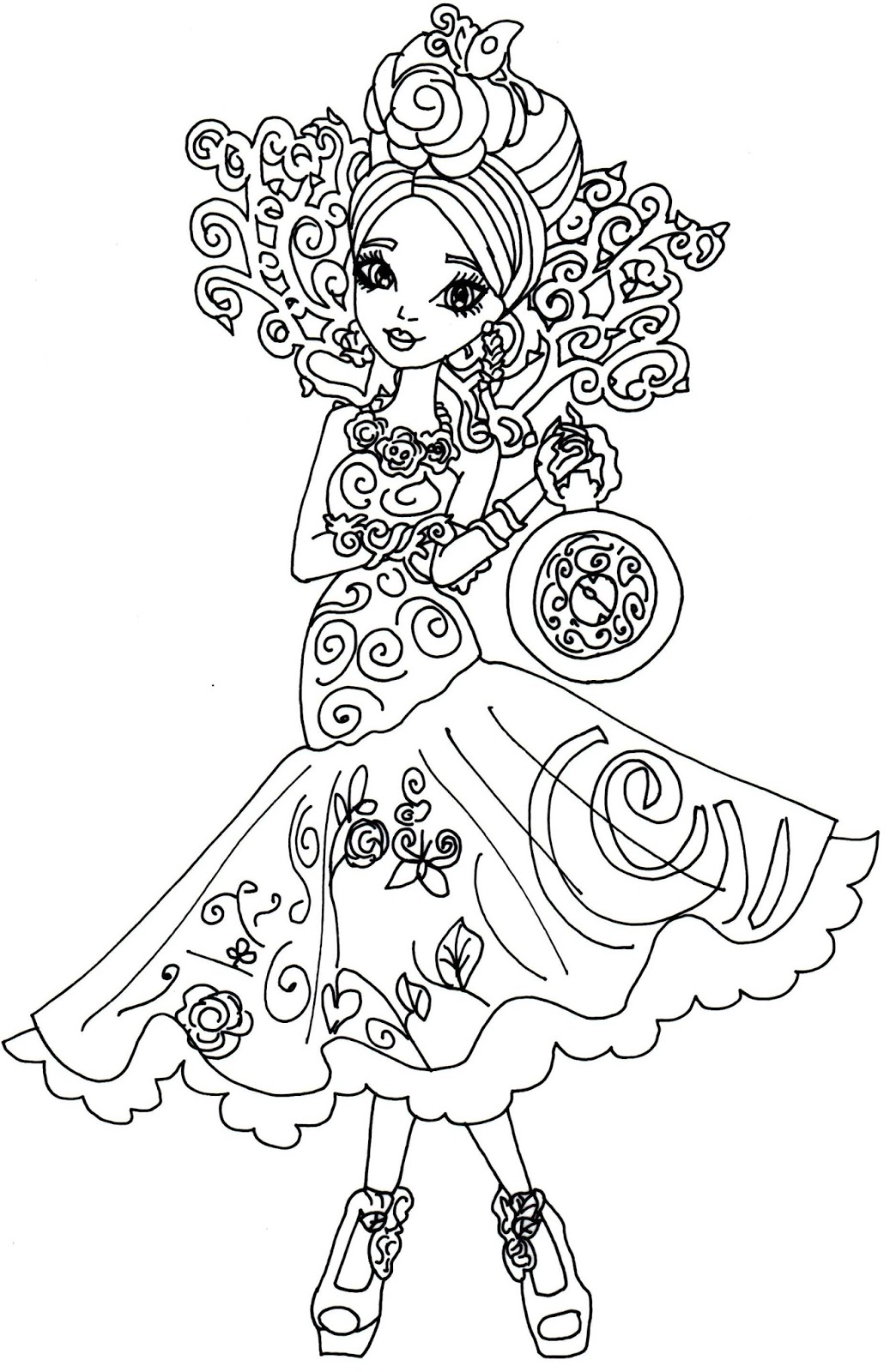 1037x1600 Free Printable Ever After High Coloring Pages Briar Beauty Way