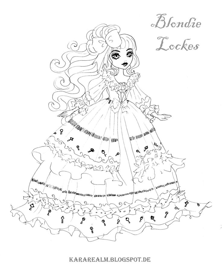 736x884 Ever After High Coloring Pages Blondie Locks Printable Printable
