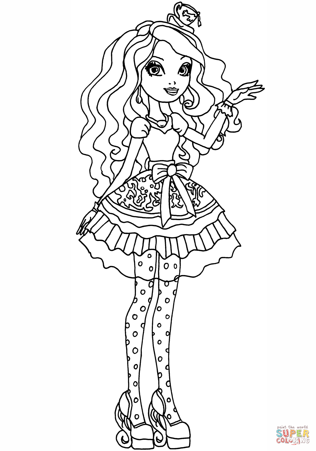 1099x1566 Ever After High Madeline Hatter Coloring Page Free Printable