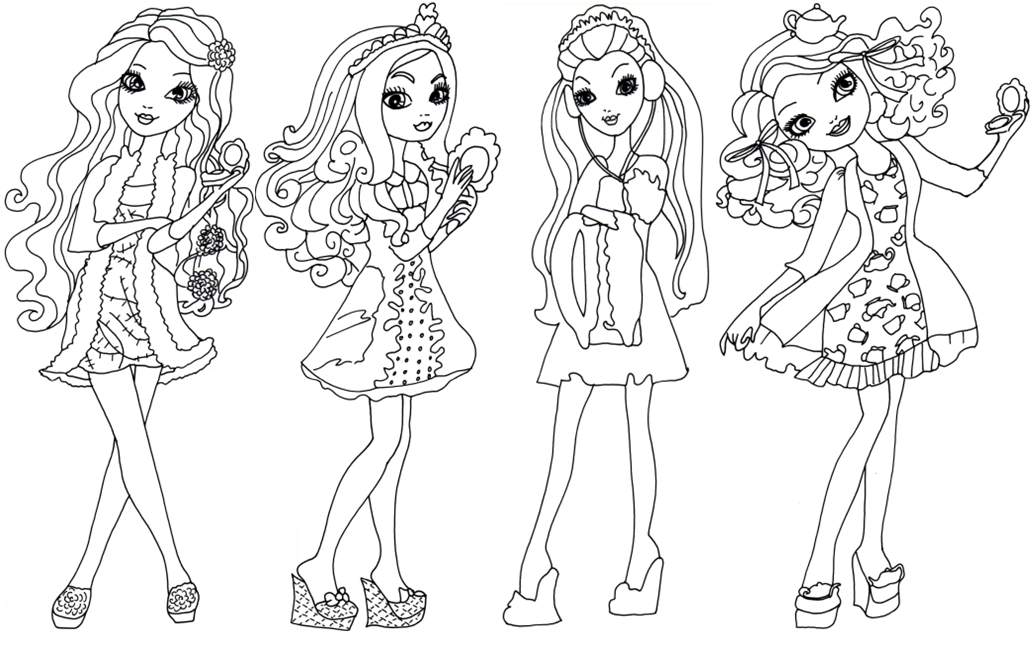 1033x650 Free Printable Ever After High Coloring Pages Getting Fairest