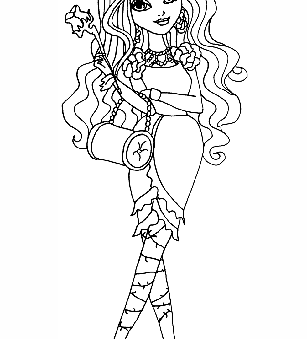 980x1080 Ever After High Coloring Pages For Kids Kitty Cheshire Colouring