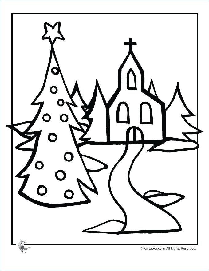 680x880 Christian Tree Coloring Pages Fir Tree Coloring Page Church