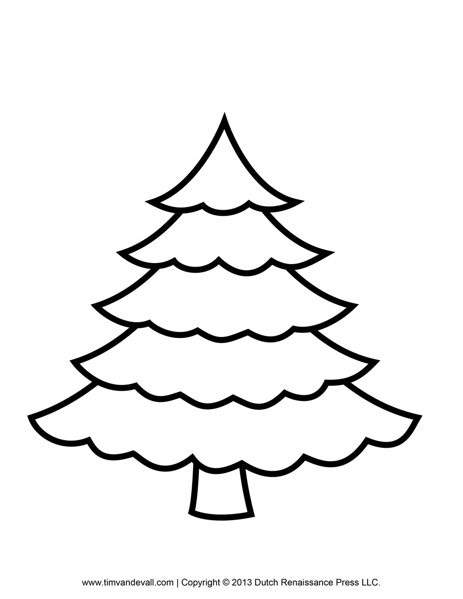 927x1200 Blank Christmas Tree Coloring Pages Happy Holidays!
