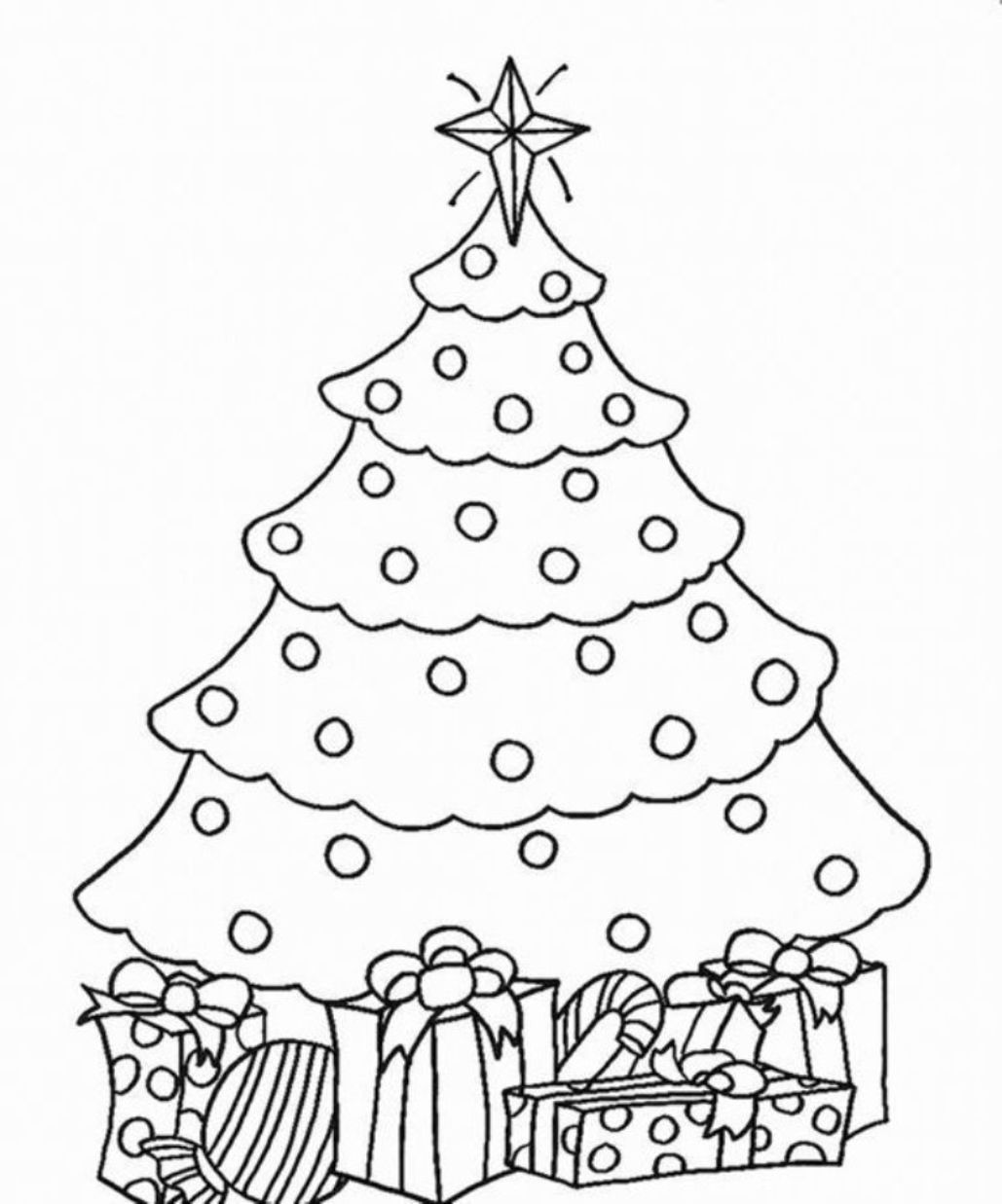 1029x1237 Christmas Tree Coloring Page Free Printable Pages Best Of Trees