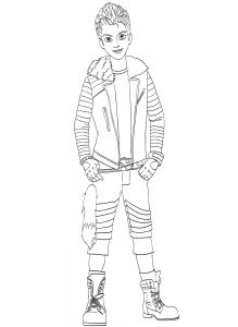 219x300 Evie Descendants 2 Coloring Page Free Movie Coloring Pages