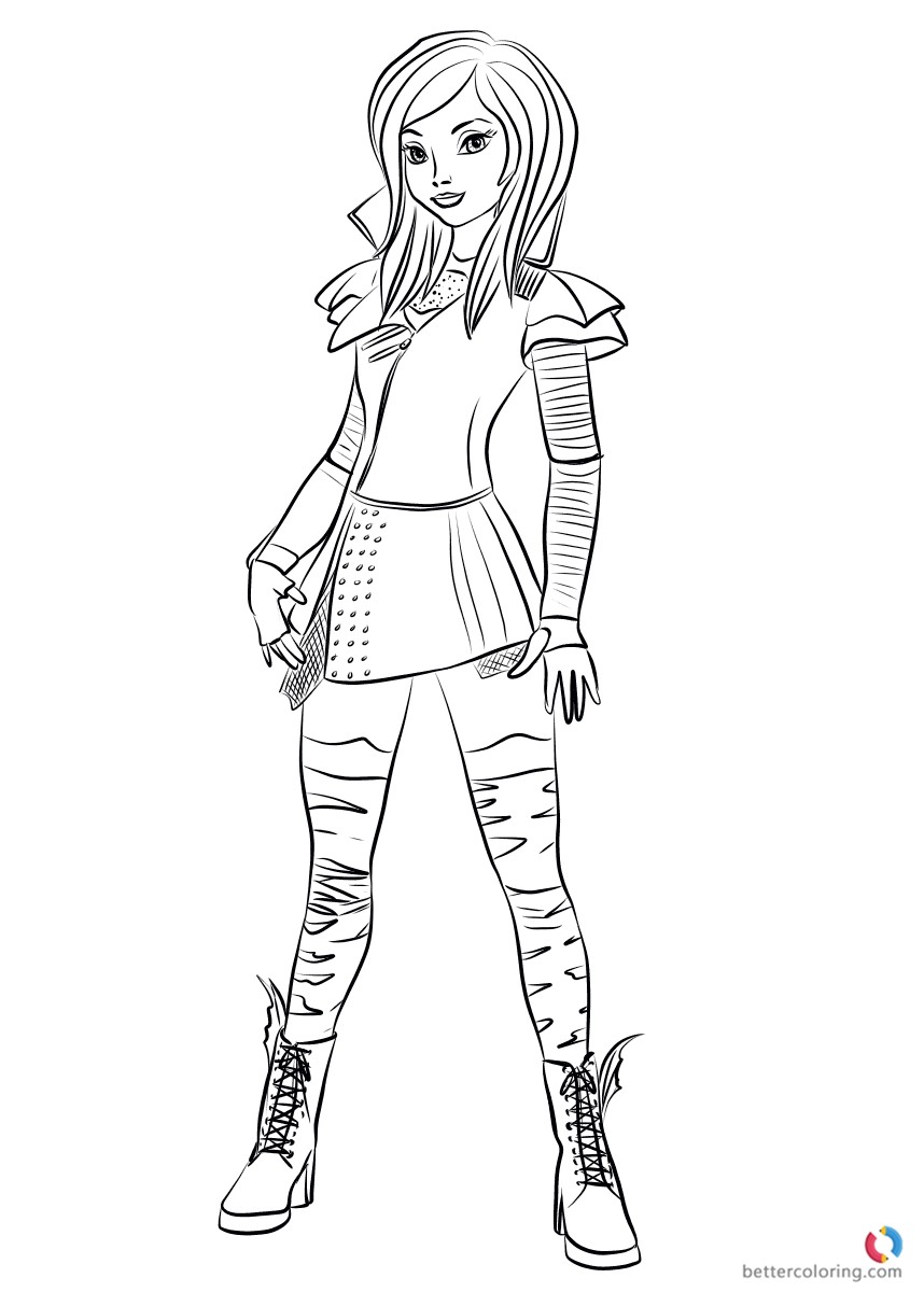 858x1200 Coloring Pages For Descendants Fresh Mal From Descendants 2