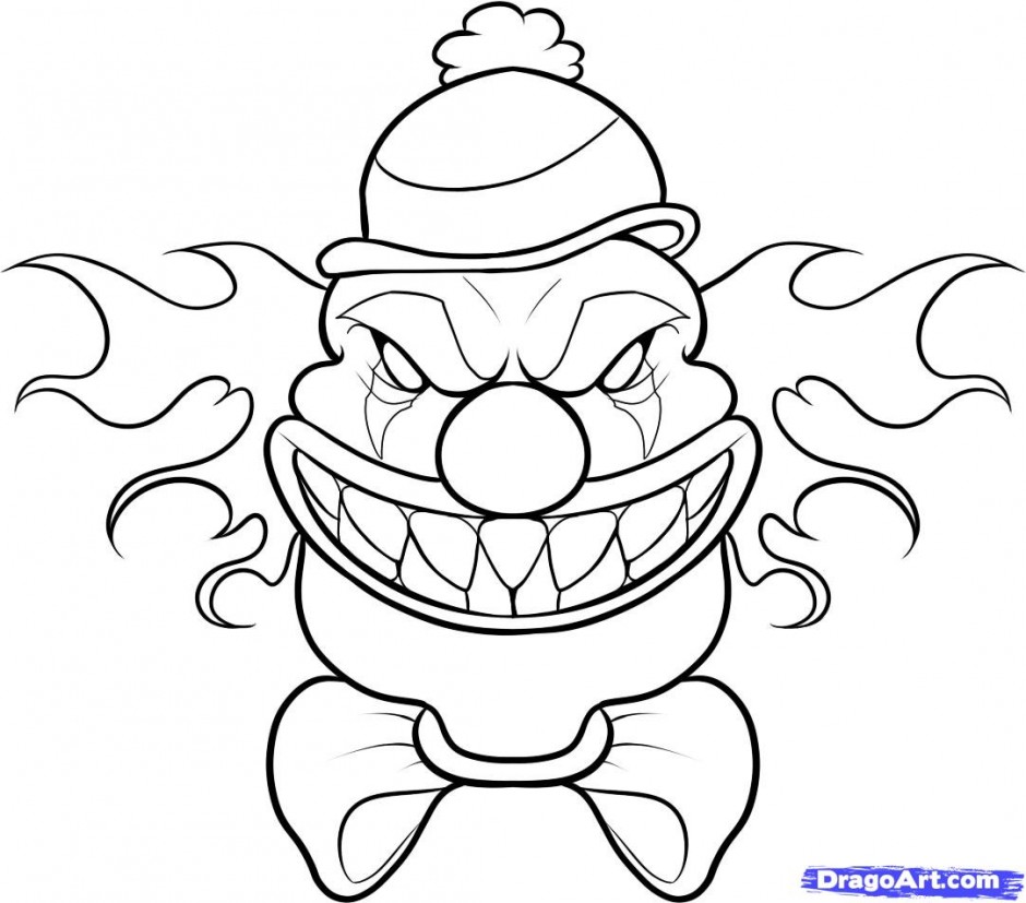 940x827 Clowns Coloring Pages