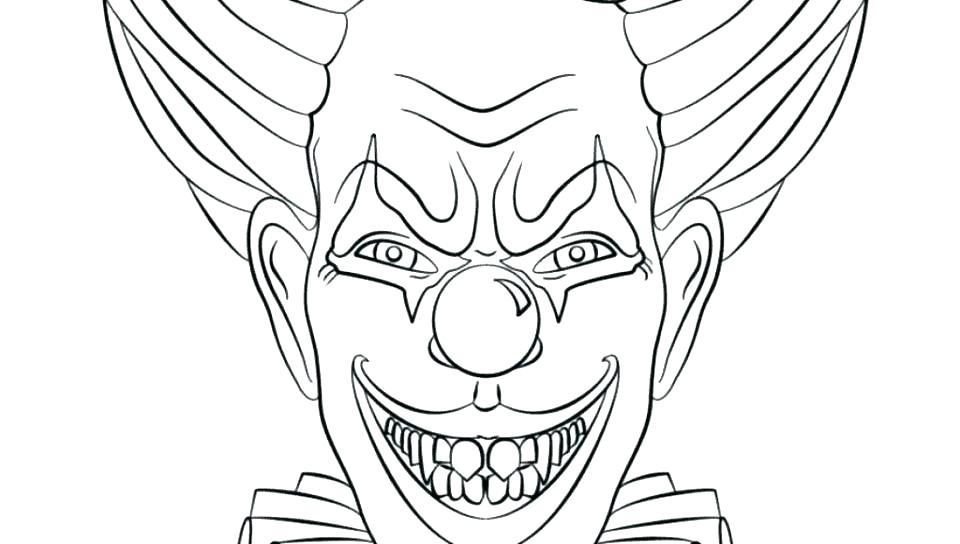 960x544 Coloring Pages Of Scary Clowns Scary Clown Coloring Pages Scary