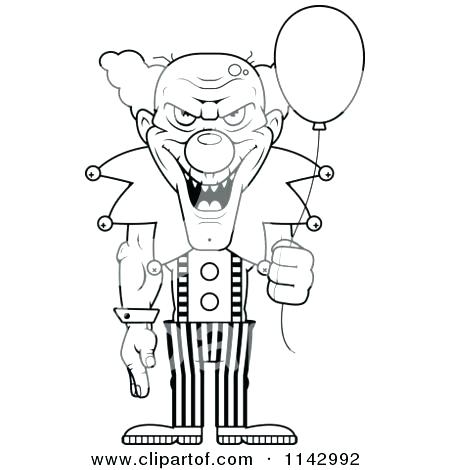 450x470 Scary Clown Coloring Pages Scary Clown Coloring Pages Evil Clown