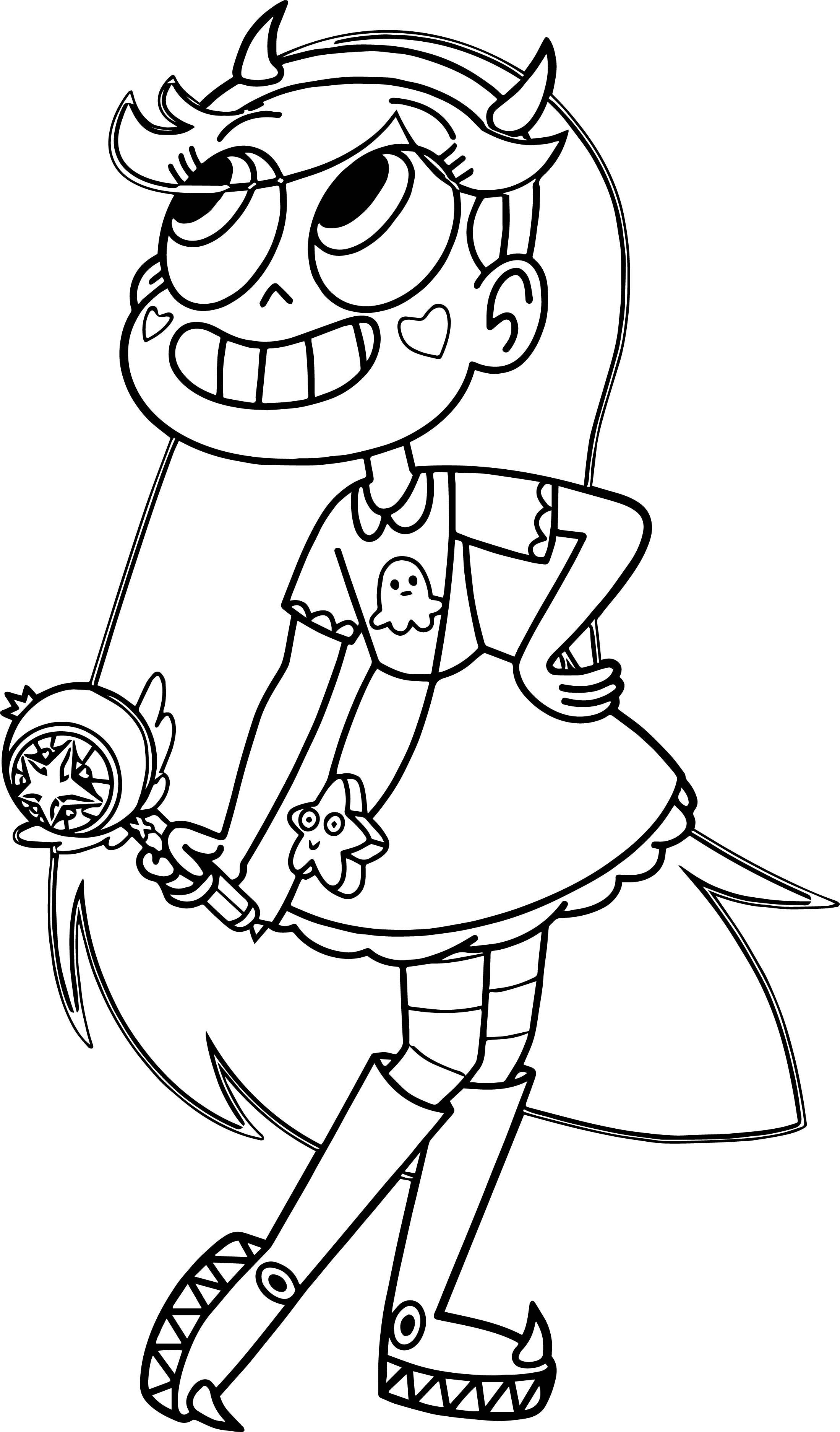 2198x3744 Best Star Vs The Forces Of Evil Butterfly Coloring Page