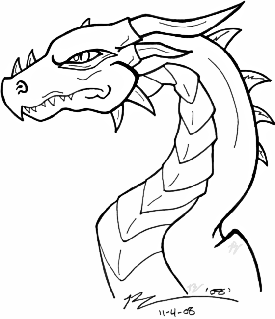 560x650 Evil Dragon Coloring Pages