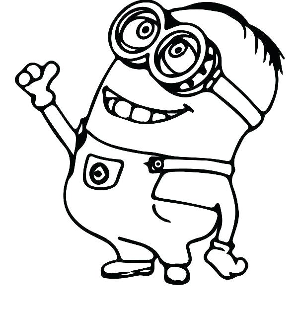 600x626 Printable Minion Coloring Pages Despicable Me 2 Evil Minion