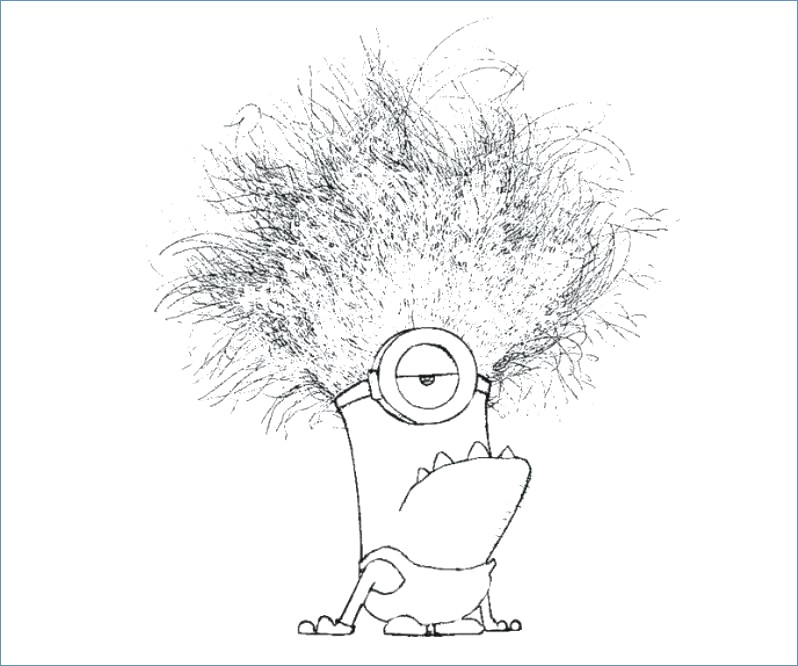 798x666 Despicable Me 2 Coloring Page Evil Minion