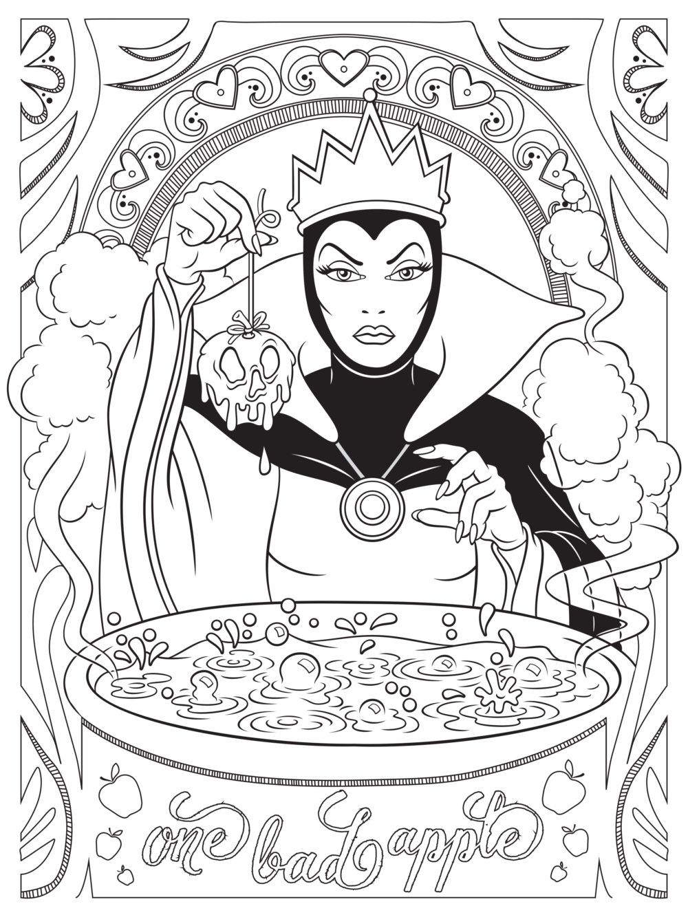 1000x1333 Celebrate National Coloring Book Day With Disney Style, Evil