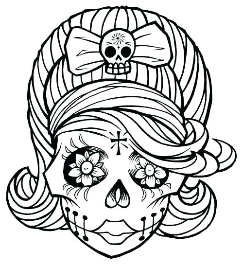 500x547 Skull Coloring Page Evil Skull Coloring Pages Anatomy Skull