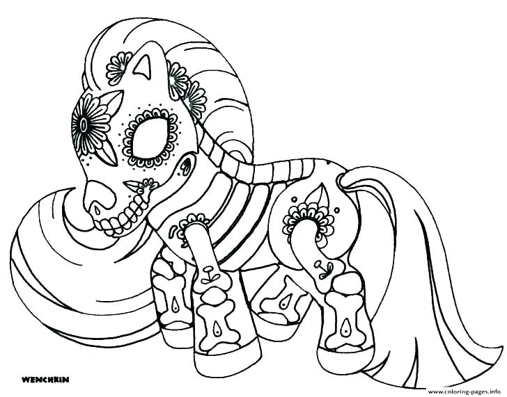 728x571 Sugar Skull Coloring Page