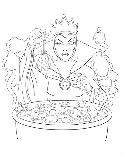 407x512 Snow White Evil Queen Coloring Pages