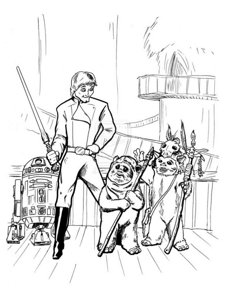 780x1009 Ewok Coloring Pages